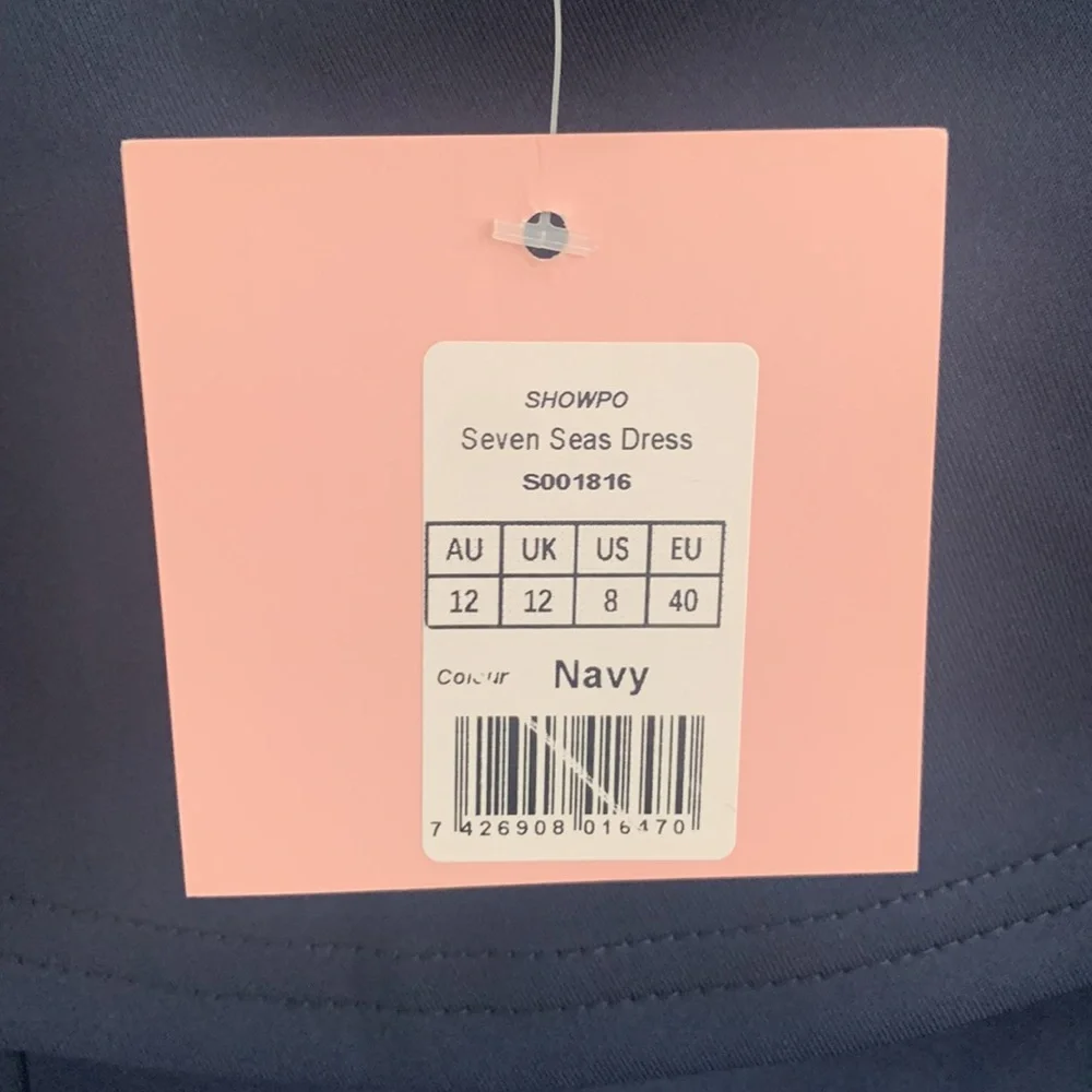 Showpo Seven Seas Dress in Navy. Size US 8. - Picture 9 of 9